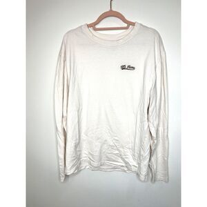 Urban Outfitters Iets Frans Mens Small Ivory Long Sleeve Tee T Shirt UO Oversize